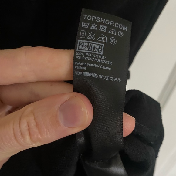 Top shop black button up romper with tie belt - Picture 3 of 3